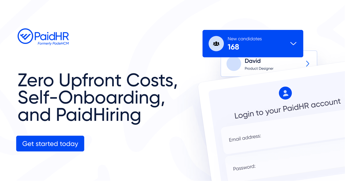 PaidHR removes upfront onboarding fees and introduces PaidHiring