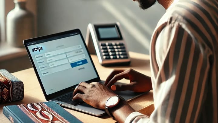 A Nigerian paying online using Stripe Checkout